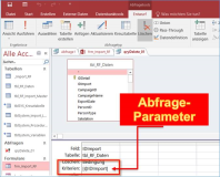Access: Abfrage Parameter erstellen, eingeben und ausführen