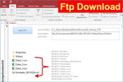 Access: FTP auflisten, herunterladen und umbenennen