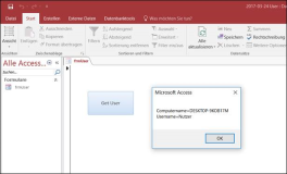 MS Access: Current user