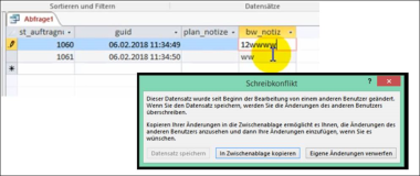 Access Error: This record has been modified by another user since editing began.