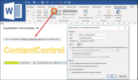 Create input fields in Word. C# ContentControls