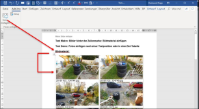 Word Addin: Insert photos after a picture mark into a table