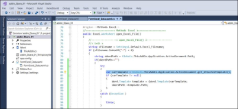 How to Get the Word Template or a New Word Document in VSTO Addin